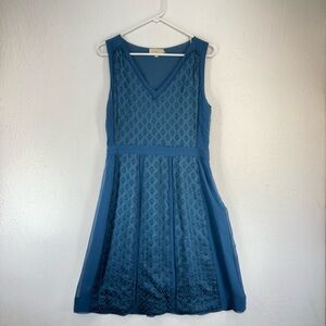 Tory Burch Hadley Silk Dress small medium green blue cocktail